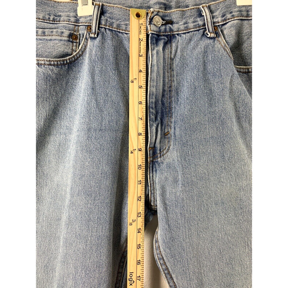 Levi Strauss 505 Jeans Mens 40 x 32 Light Wash Denim Straight Leg - Picture 5 of 9